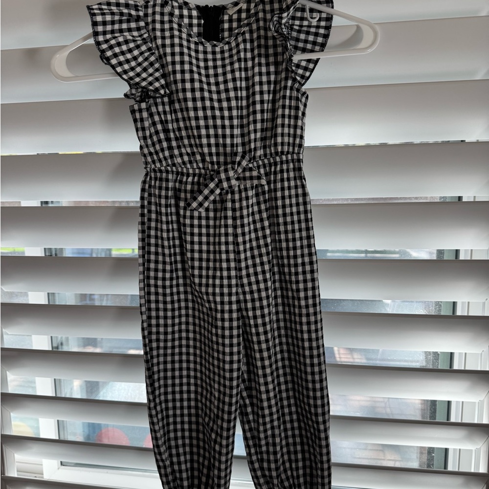 Black and White Checkered Jumpsuit